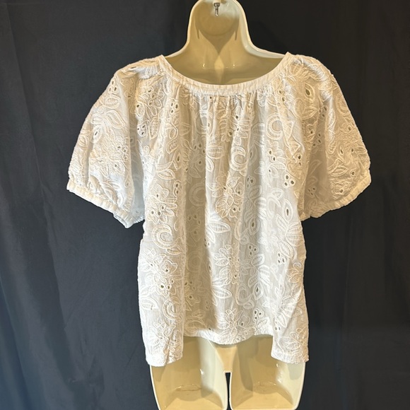 Karen Kane White Eyelet Tunic L - Picture 4 of 6